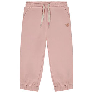 Jogging molleton à cœur brodé en lurex pour bébé fille 