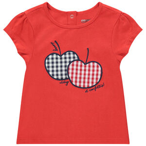 T-shirt manches courtes en coton à carreaux 