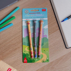 Set 3 stylos gel effaçable Fur-ever Friends 