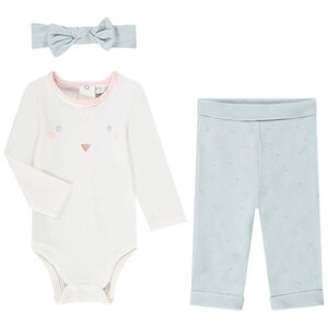 Ensemble 3 pièces en jersey pour bébé fille 