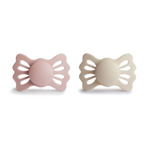 Lot de 2 sucettes silicone T2 Lucky cream/blush 