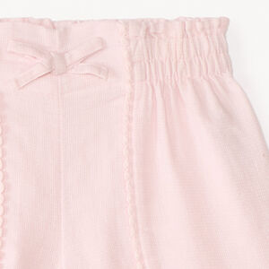 Short en toile avec galon à pompons pour fille 