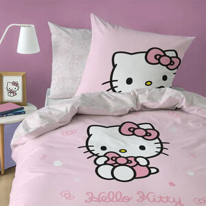 Parure de lit 140x200 cm imprimé Hello Kitty Sanrio 