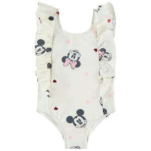Maillot de bain 1 pièce Minnie Disney avec volants pour bébé fille  