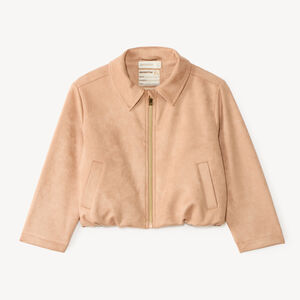 Veste courte fille en suédine 