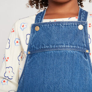 Robe salopette en denim pour fille  