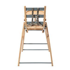 Chaise haute pliante Sarah hybride bleu gris 