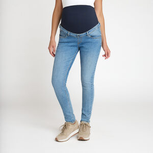 Jean slim de grossesse avec bandeau haut 