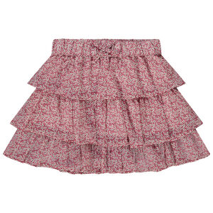 Jupe courte volantée imprimé fantaisie pour fille 