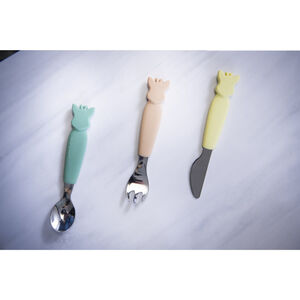 Lot de 3 couverts en silicone Sophie la Girafe - Pastel 