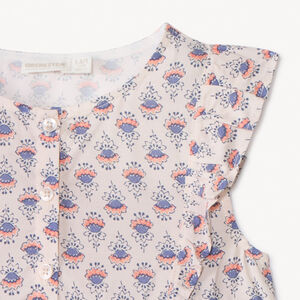 Tunique manches courtes imprimé fleurs pour fille 