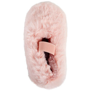 Chaussons babies en fausse fourrure unie pour fille 