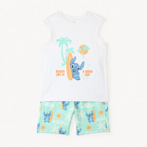 Ensemble 2 pièces débardeur + short Stitch Disney pour garçon 
