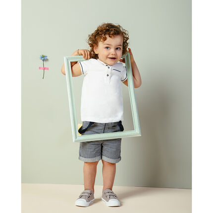 Bermuda A Rayures Verticales All Over Et Bretelles Ajustables Orchestra Fr