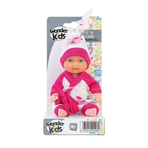 Poupon bébé en peignoir (coloris aléatoire) 