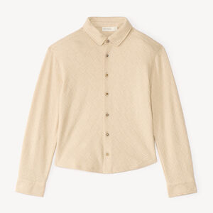 Chemise garçon manches longues texturée 