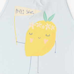 Set de pyjama 2 pièces débardeur + short motifs citron pour fille 