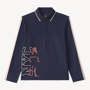 Polo garçon manches longues print Spider-Man Marvel 