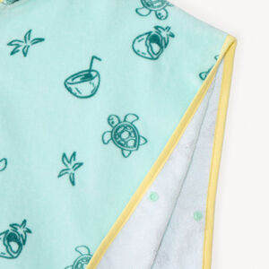 Cape de bain imprimé noix de coco et tortue pour bébé garçon 