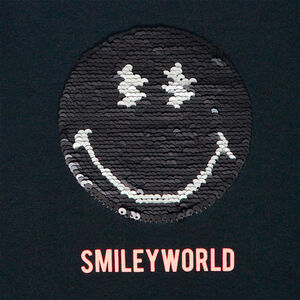 Débardeur uni motif SmileyWorld en sequins magiques 