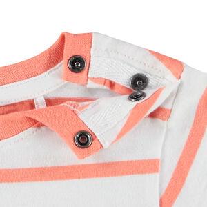 Ensemble court t-shirt rayé + bermuda pour bébé garçon 