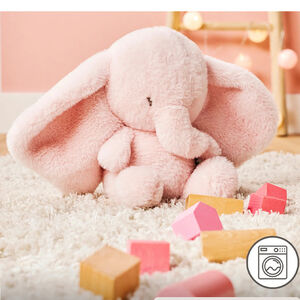 Peluche éléphant - Fanfan - Rose - 30 cm 