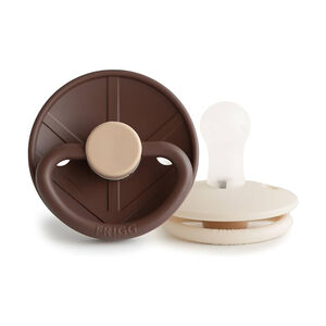 Lot de 2 sucettes en silicone Little Viking T1 cocoa/cream 