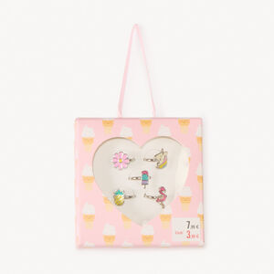 Lot de 5 bagues fantaisie pour fille 