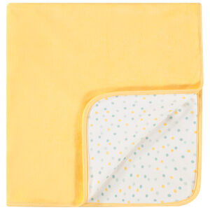 Couverture en velours à revers imprimé pois 80 x 80 cm 