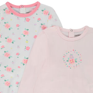 Lot de 4 dors-bien en jersey imprimé fleuri pour bébé fille 