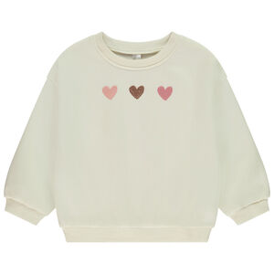 Sweat en molleton avec coeur brodé pour bébé fille  
