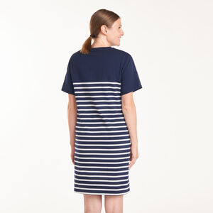 Chemise de nuit et d'allaitement + body esprit marinière 