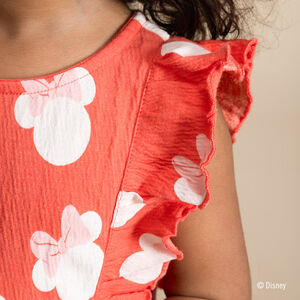 Robe manches courtes imprimé Minnie Disney pour bébé fille  