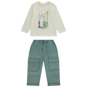 Ensemble 2 pièces t-shirt manches longues pour bébé garçon 