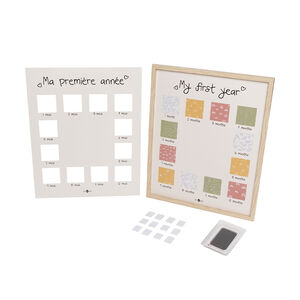 Cadre Ma première année avec moulage et empreinte  