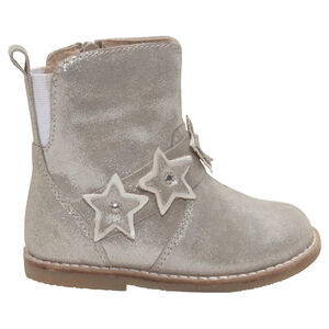1/2 bottes en cuir à paillettes et étoiles 