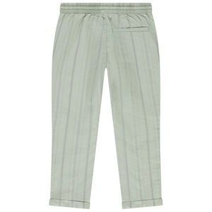 Pantalon en toile à fines rayures garçon 