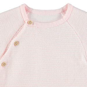 Gilet en coton bio maille épaisse boutonné 