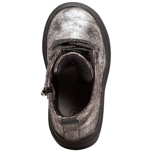 Bottillons argentés à lacets et zip du 20 au 23 