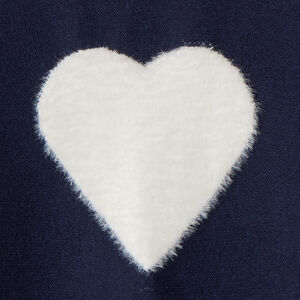 Pull manches longues tricot à motif pelucheux pour fille 