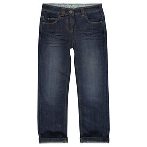 Junior - Jeans coupe droite effet used 