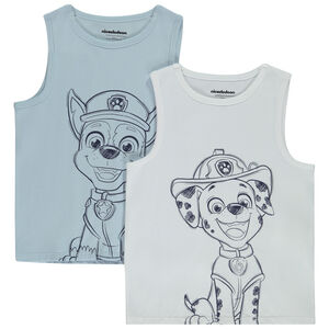 Lot de 2 maillots de corps débardeurs Pat'Patrouille pour garçon 