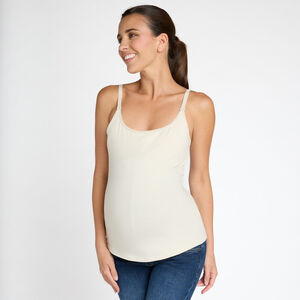 Débardeur d'allaitement uni à fines bretelles pour femme 