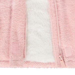 Manteau en drap de laine avec poches cœur pour bébé fille 