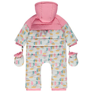 Combi-pilote de ski imprimé arty et doublée pour bébé fille 