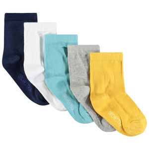 Lot de 5 paires de chaussettes assorties unies 
