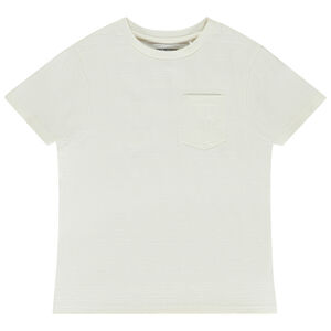 T-shirt manches courtes uni avec poche pour garçon  