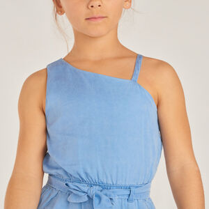 Combinaison longue manches asymétriques unie pour fille 