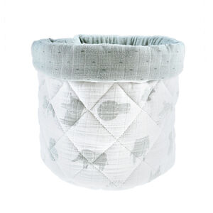 Panier de rangement en mousseline - Safari sauge 