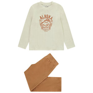 Set pyjama 2 pièces en velours print fantaisie pour garçon 